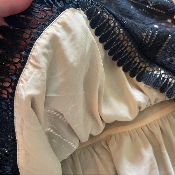 NWT Anthropologie Hailee C Bella Black Lace Knee Length Dress medium - Picture 7 of 11